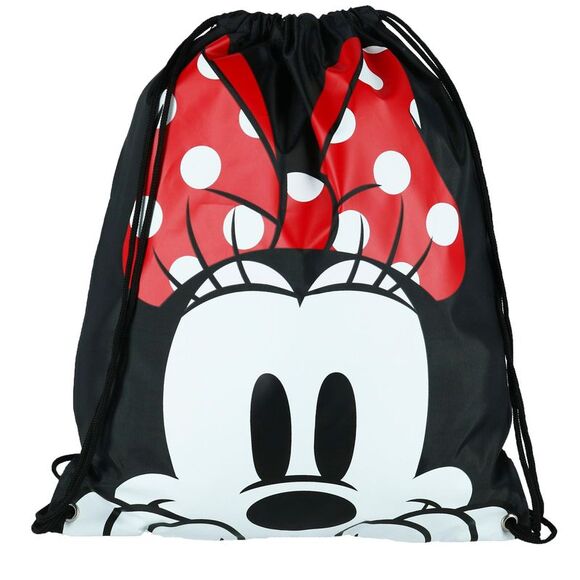 Disney Minnie Mouse Face Drawstring Backpack Bag - Picture 2 of 4